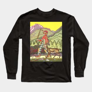 Vintage Fairy Tales, The Boy and the North Wind Long Sleeve T-Shirt